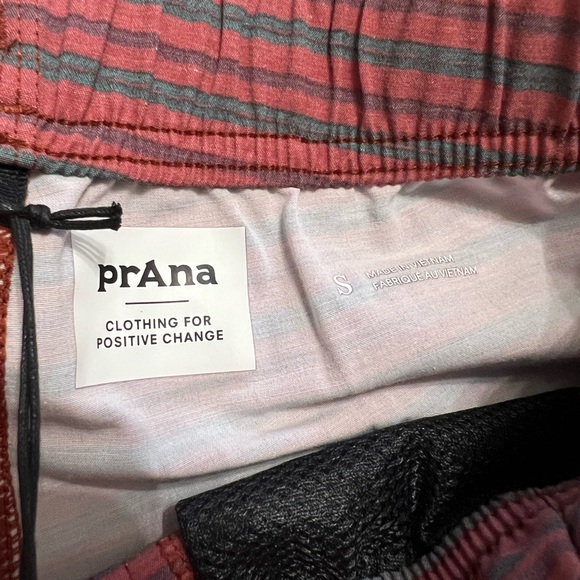 PrAna Metric E-Waist Rust Stripe Mens XL 8" Quick Dry Boardshort Stretch size S - Picture 6 of 6